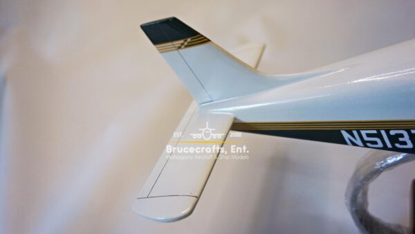 Model of Piper PA-28 Cherokee with detailed craftsmanship.